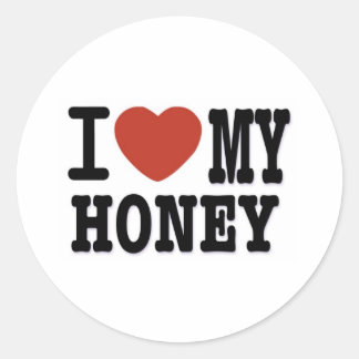 I LOVE HONEY CLASSIC ROUND STICKER