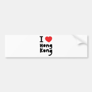 I love Hong Kong Bumper Sticker