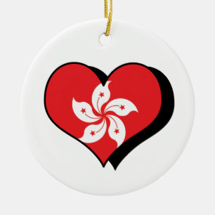 I Love Hong Kong HoOrnament Ceramic Tree Decoration