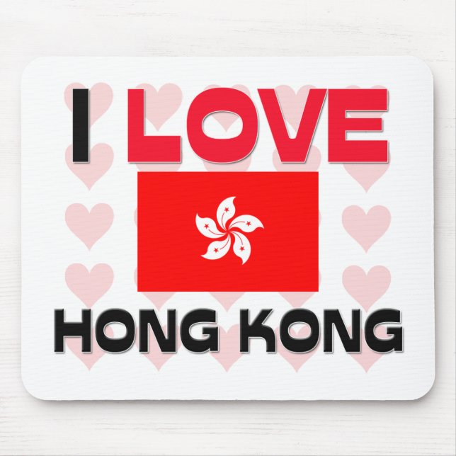 I Love Hong Kong Mouse Mat (Front)