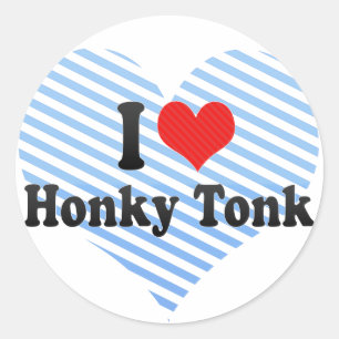 I Love Honky Tonk Classic Round Sticker