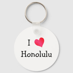 I Love Honolulu Key Ring