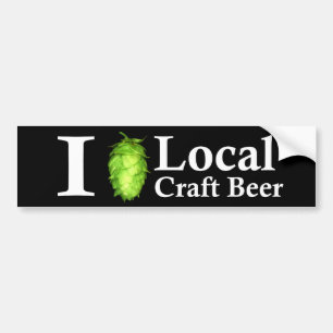 I love (hop) local craft beer! bumper sticker
