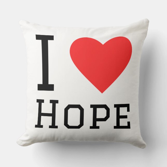 I love hope square sticker cushion (Front)