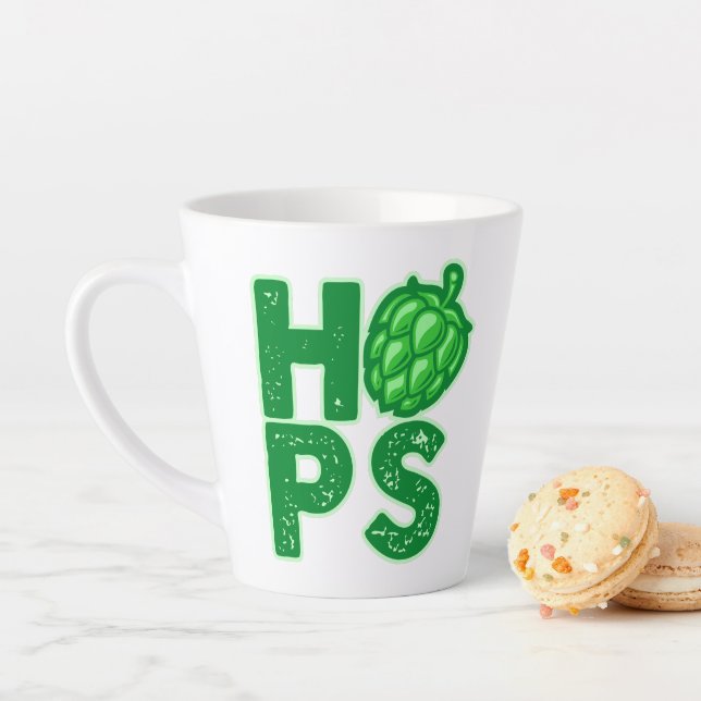I Love Hops In Craft Beer Latte Mug (In Situ)