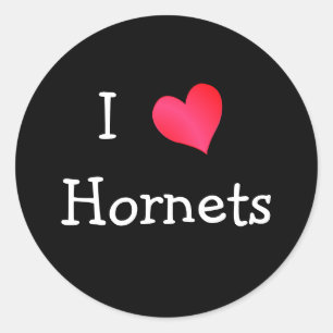 I Love Hornets Classic Round Sticker