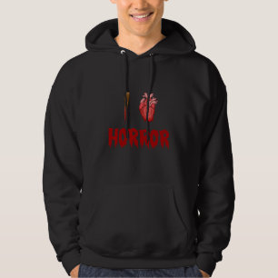 I Love Horror Bloody Stake Heart Halloween Hoodie