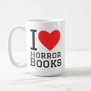 I love horror books coffee mug