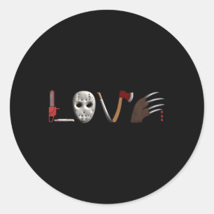 I Love Horror Movies Scary Movie Classic Round Sticker