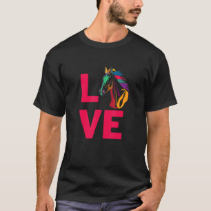 I Love Horse Mammal Pet Owners And Animal T-Shirt