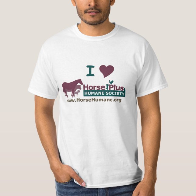 I Love Horse Plus Humane Society - Mens T-Shirt (Front)