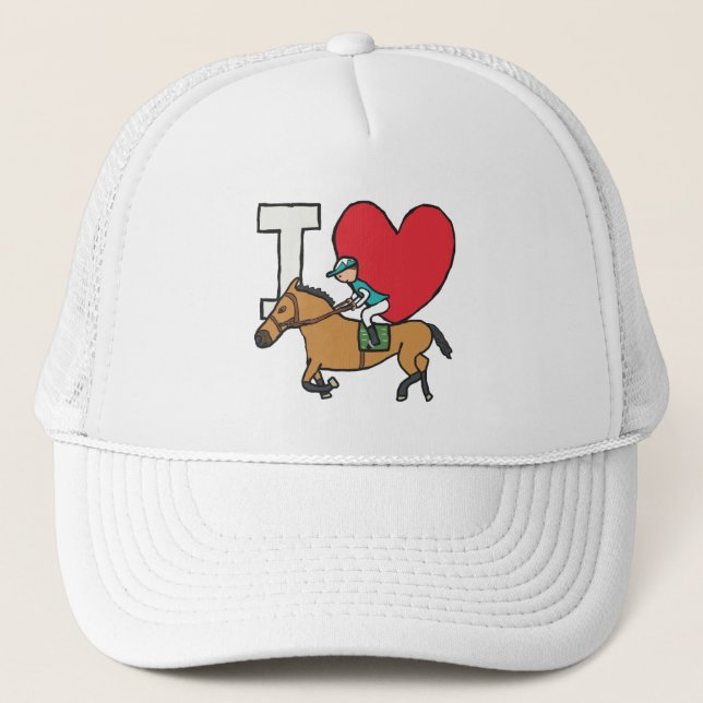 I Love Horse Riding Trucker Hat (Front)
