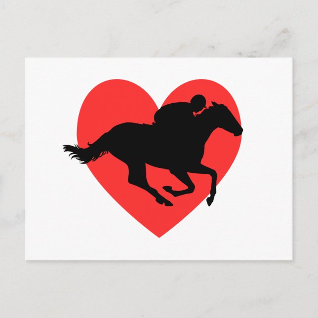 I Love Horseracing Postcard (Front)