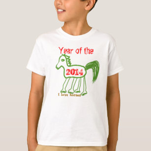 I Love Horses 2014 Year of the Horse Whimsical T-Shirt