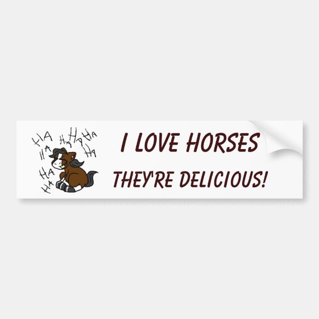 I LOVE HORSES #2 Bumper Sticker (Front)
