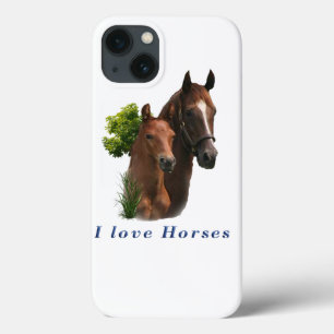 I love horses iPhone 13 case