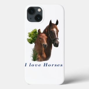 I love horses iPhone 13 case