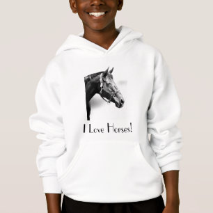 I Love Horses! Girls Hoodie