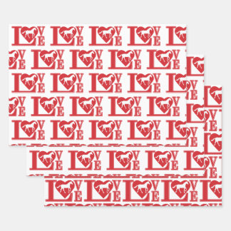 I love Horses, Horse Love Wrapping Paper Sheet