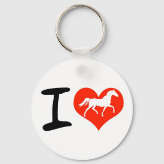 I Love Horses Key Ring