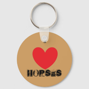 I Love Horses Key Ring