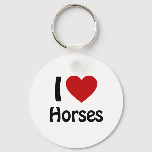 I love Horses Key Ring (Front)
