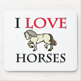 I Love Horses Mouse Mat