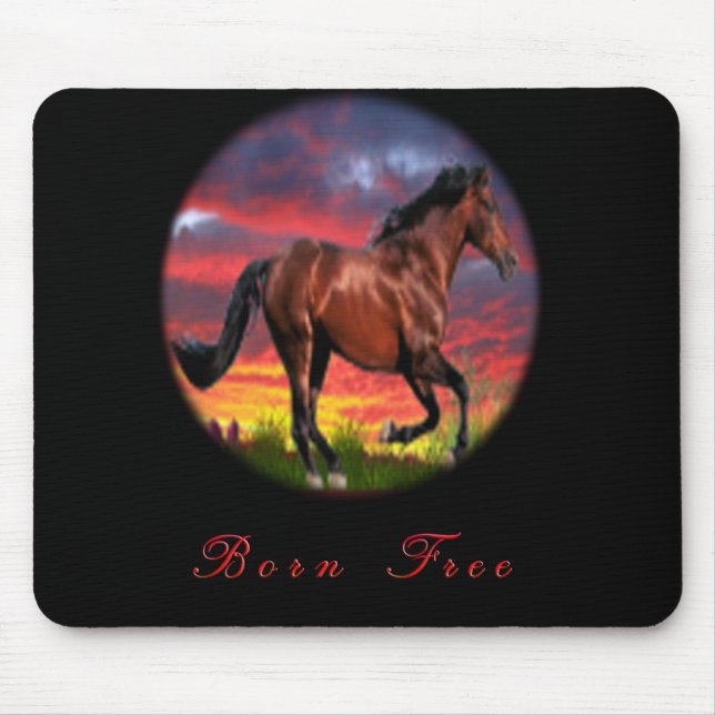 I love Horses Mouse Mat (Front)