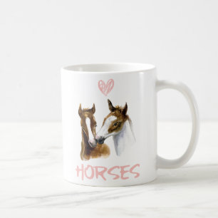 I Love Horses Portrait Coffee Mug