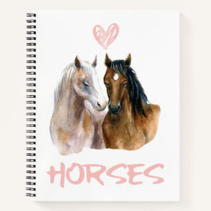 I Love Horses Portrait Notebook