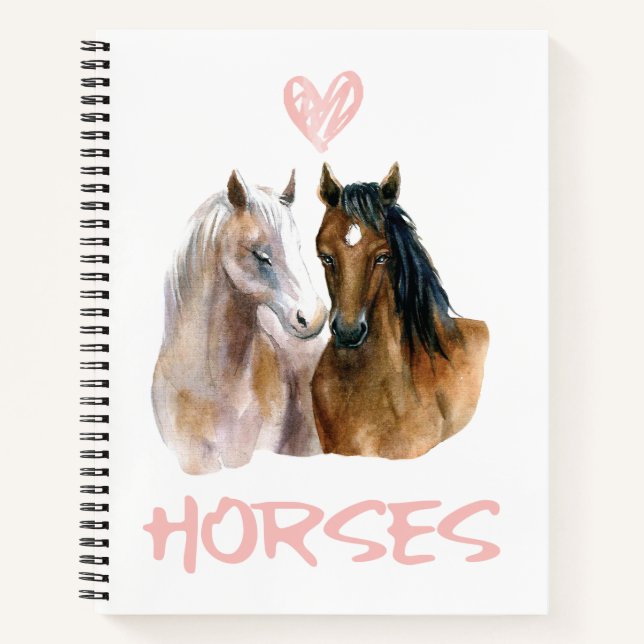 I Love Horses Portrait Notebook (Front)