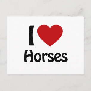 I love Horses Postcard