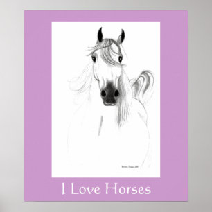 I Love Horses Poster - Customised