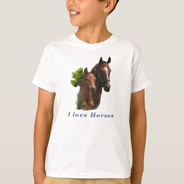 I love horses t-shirt (Front)
