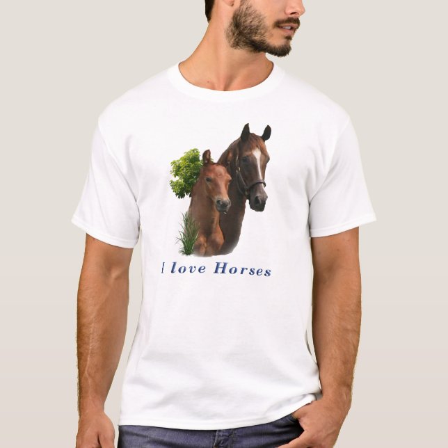 I love horses T-Shirt (Front)