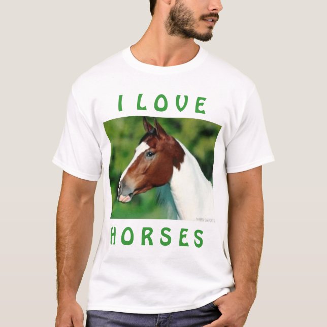 I Love Horses T-Shirt (Front)