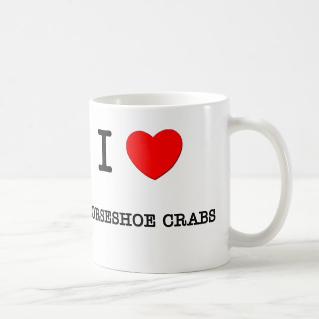 I Love HORSESHOE CRABS Coffee Mug (Right)