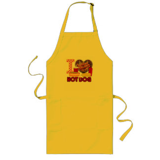 I love Hot Dog  Long Apron