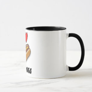 I Love Hot Dogs Mug