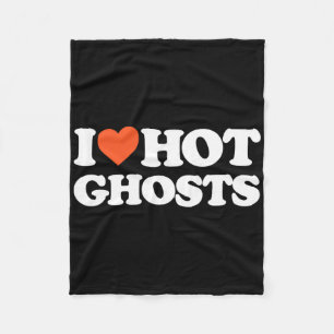 I Love Hot Ghosts - I Heart Hot Ghosts - Y Ghost Fleece Blanket
