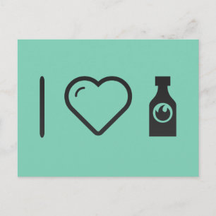 I Love Hot Sauce Postcard