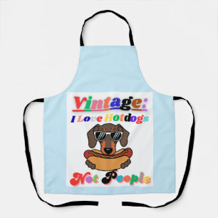 I Love Hotdogs,not People  Apron