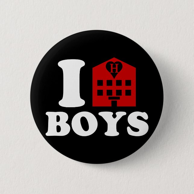 I Love Hotel Boys 6 Cm Round Badge (Front)