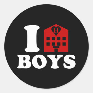 I Love Hotel Boys Classic Round Sticker