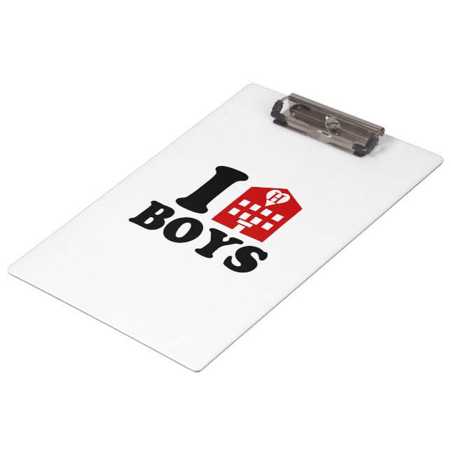 I Love Hotel Boys Clipboard (Angled)