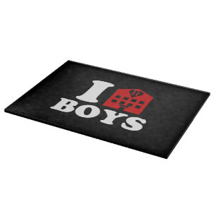 I Love Hotel Boys Cutting Board