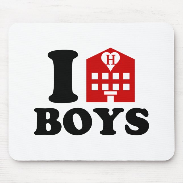 I Love Hotel Boys Mouse Mat (Front)