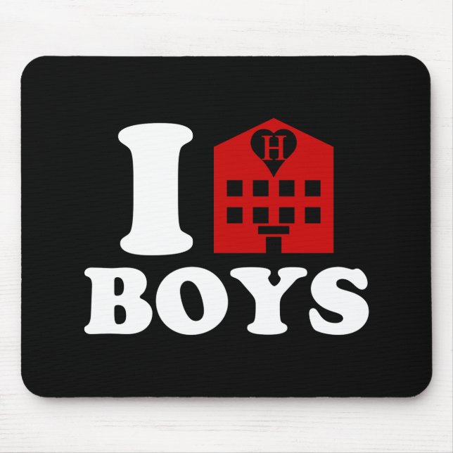I Love Hotel Boys Mouse Mat (Front)