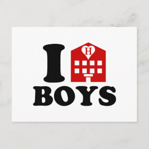 I Love Hotel Boys Postcard