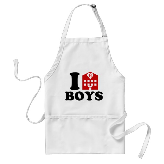 I Love Hotel Boys Standard Apron (Front)
